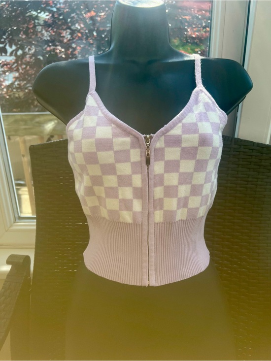 debut Tops - debut Lilac Knit Cropped Top